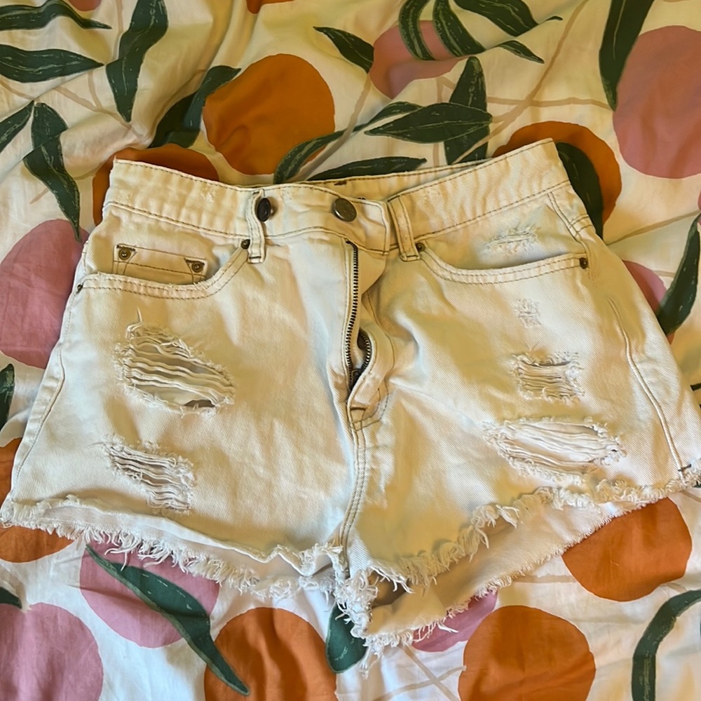 White urban shorts
